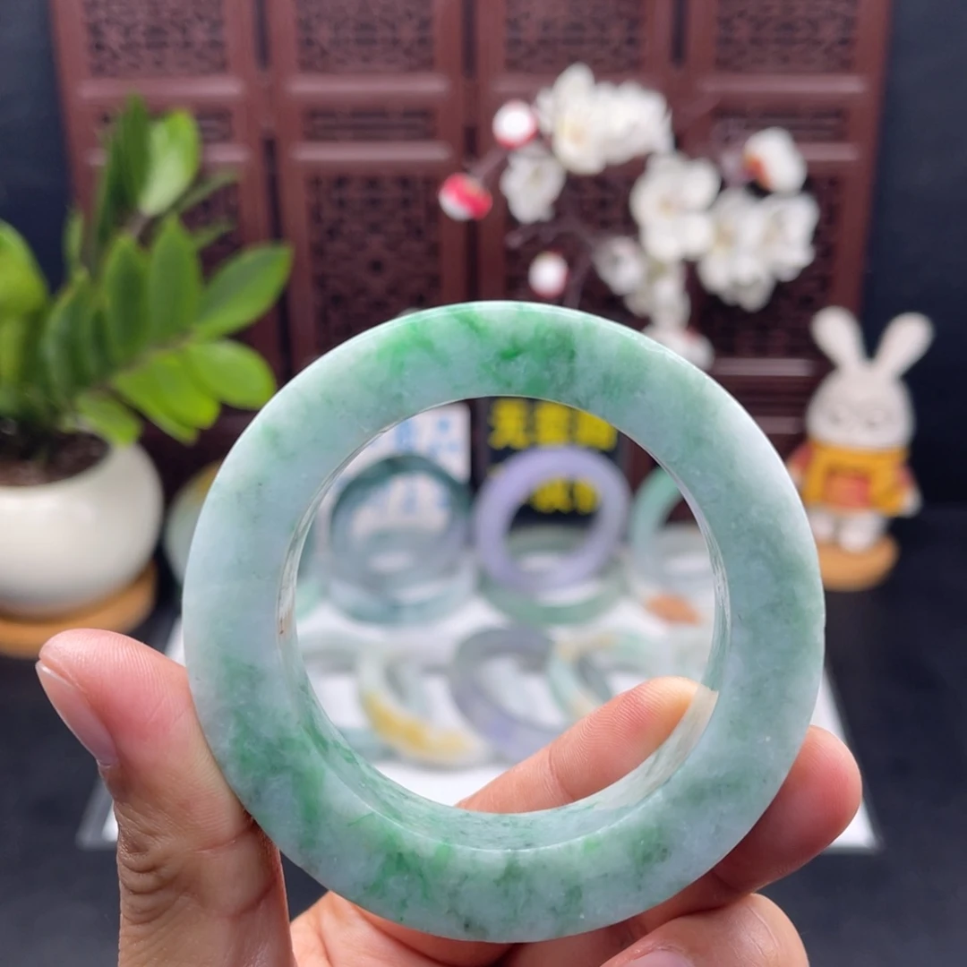 定制翡翠未镶嵌53-59正圈手镯