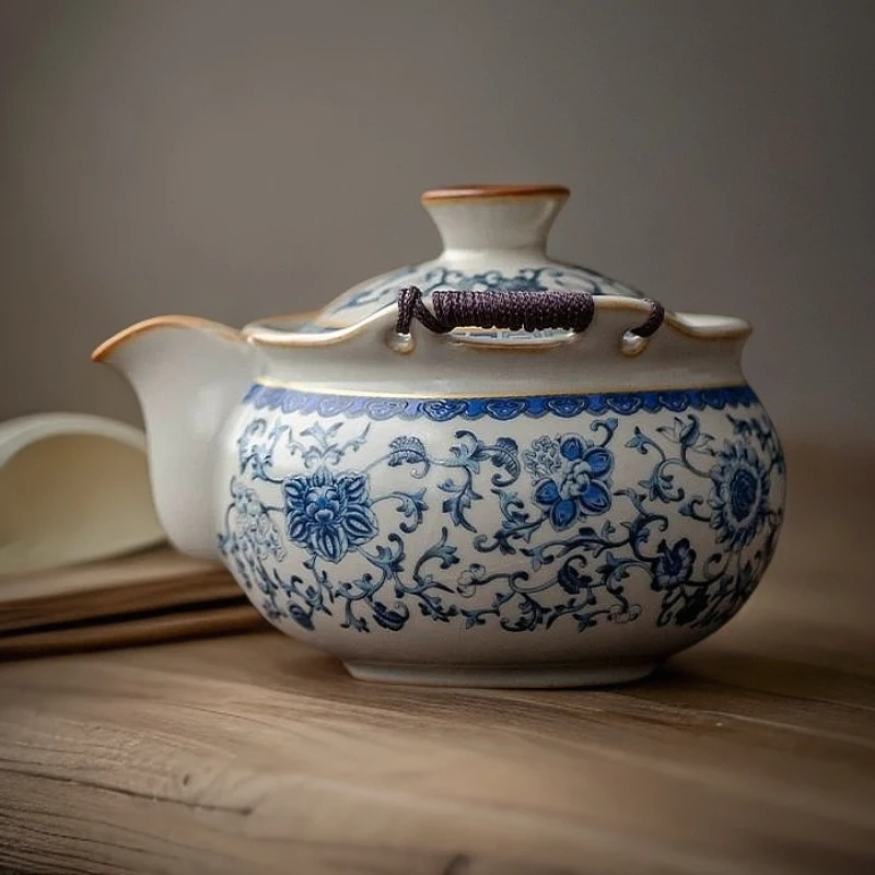 汝窑手抓壶盖碗陶瓷茶杯高档大号防烫家用功夫茶具泡茶器具网红款