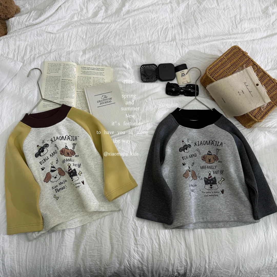 00小马家2025冬儿童款加绒一体绒打底衫7165圆领潮流时尚宽松百搭