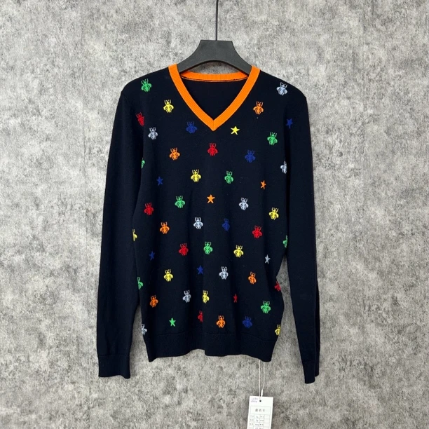 95新 GUCCI/古驰 古驰藏蓝色蜜蜂毛衣【专属】