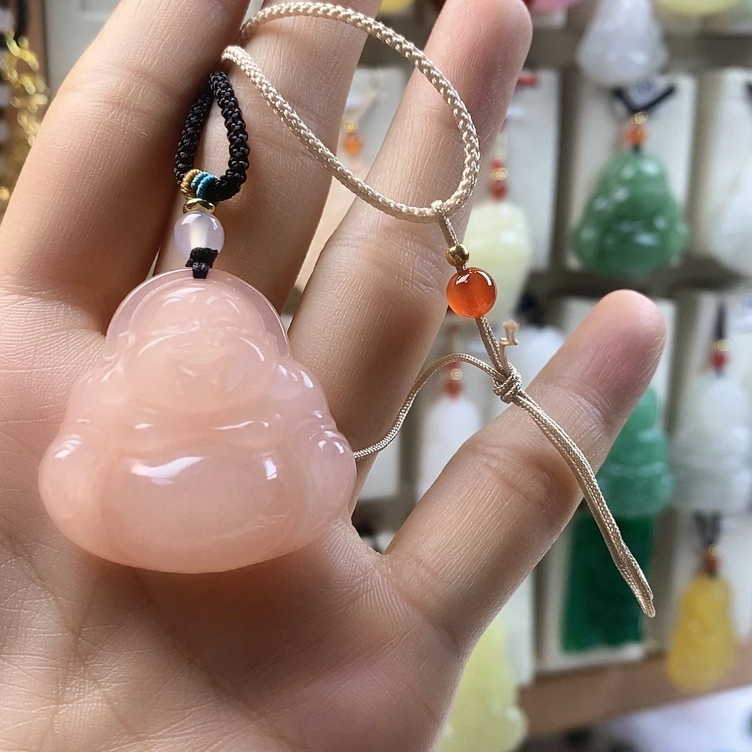 潇***竹石英质玉合金颈饰