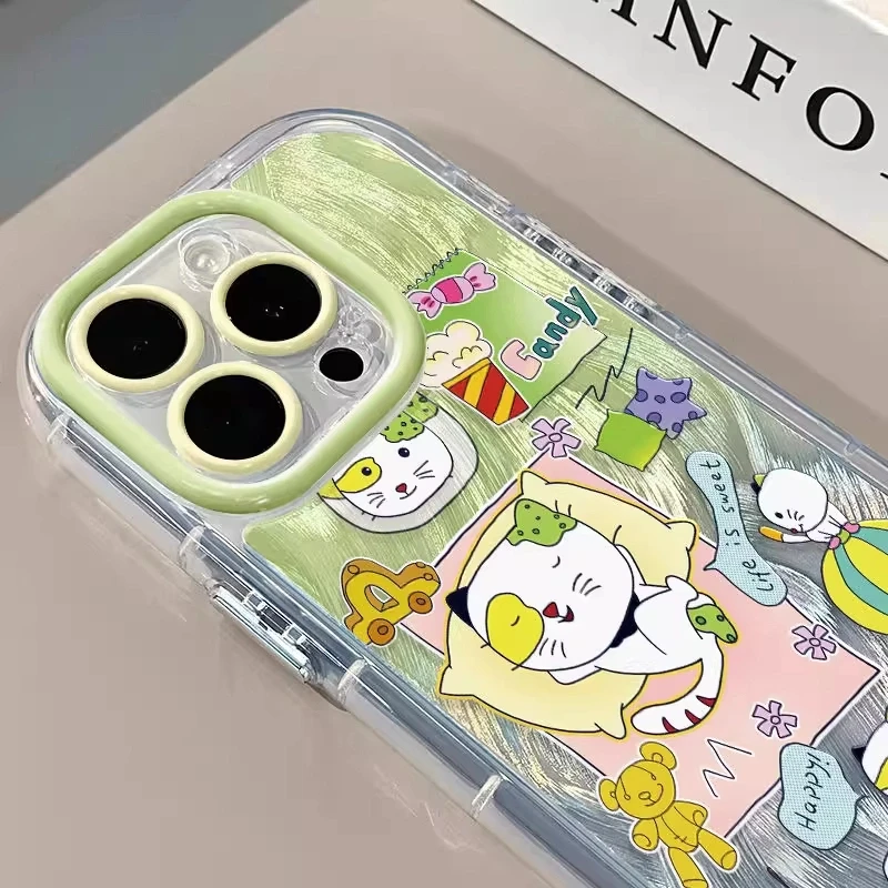 猫咪小怪适用苹果16promax手机壳新款iPhone15/14羽纱泡芙小清新