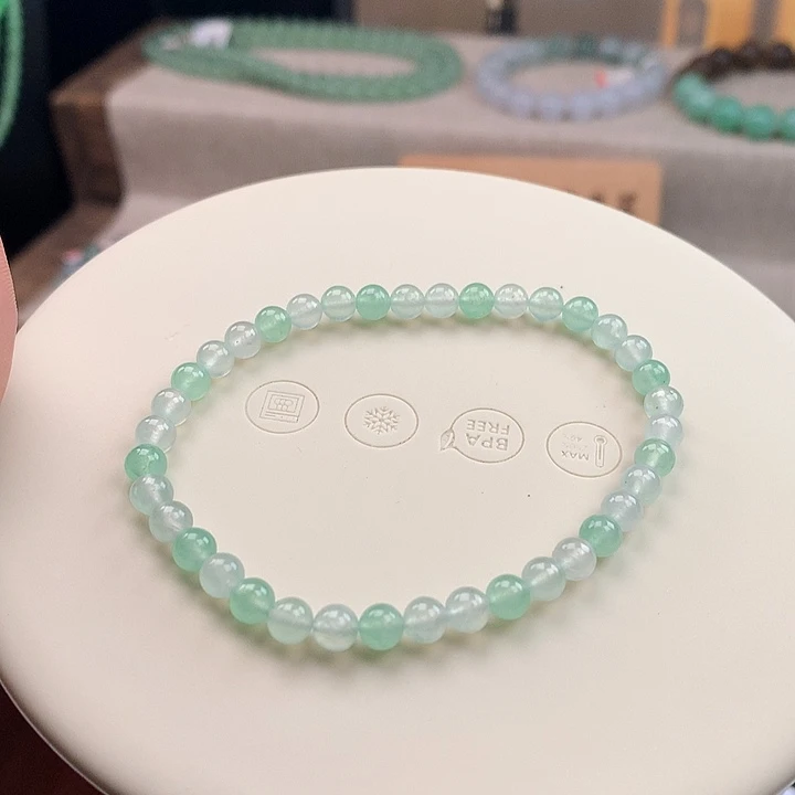 翡翠未镶嵌手链冰晴水绿