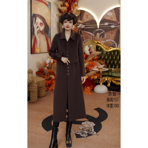 N69358 气质时尚修身百搭潮流大衣双面呢