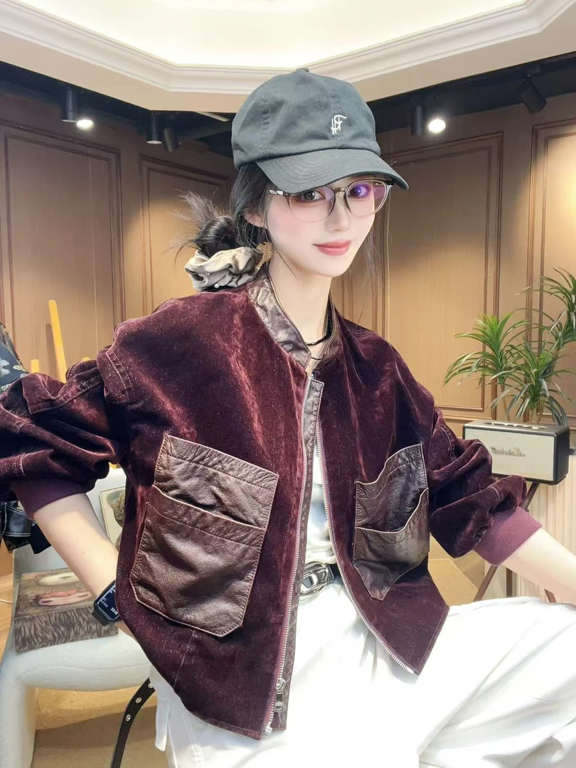 【千艺-Studio】“自由和风”秋装海宁秋冬款短款网红设计师夹克外套