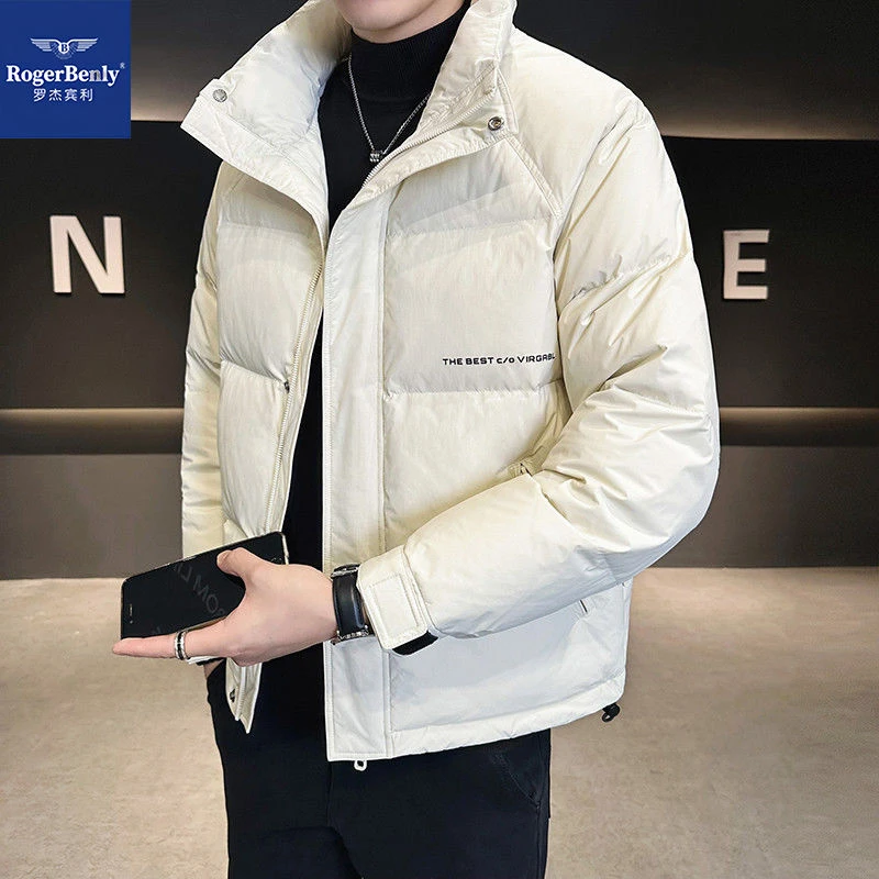 罗杰宾利轻薄羽绒服冬季新款立领加厚保暖男士羽绒服新款866622