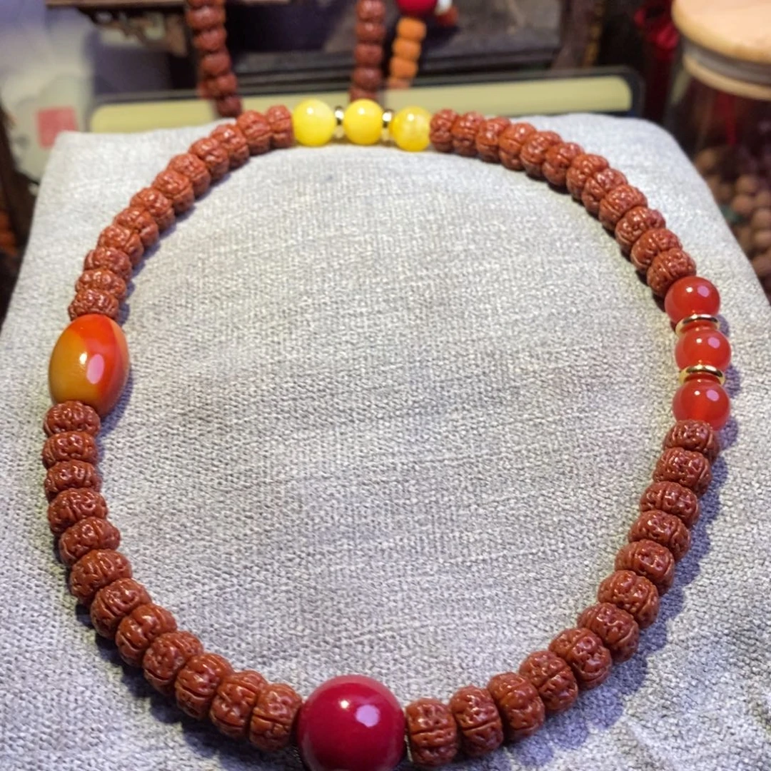 金刚菩提吊坠10-双圈龙切配饰