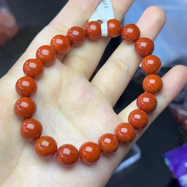 南红玛瑙未镶嵌珠宝半成品火焰纹单圈