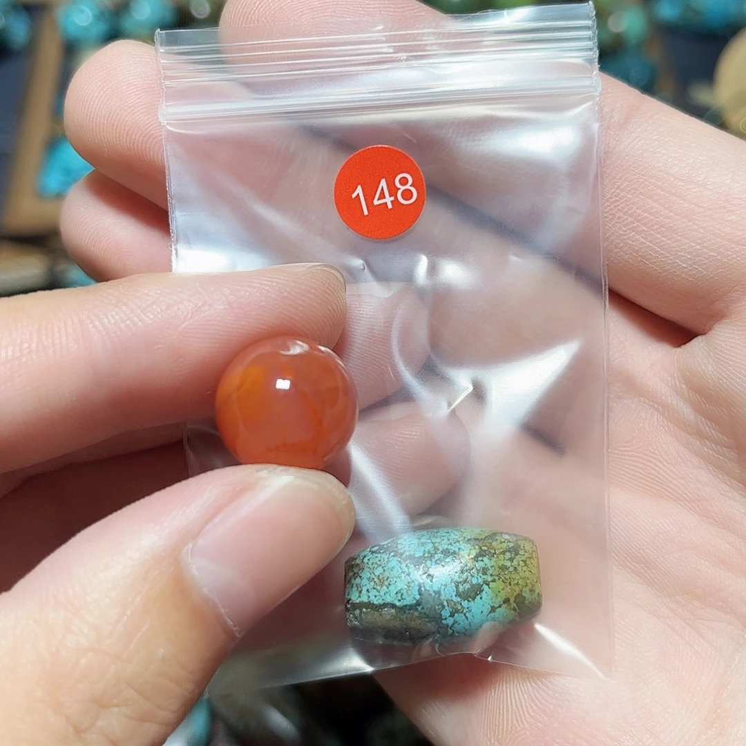 静***缘玛瑙/玉髓未镶嵌圆珠桶珠老型手串！！