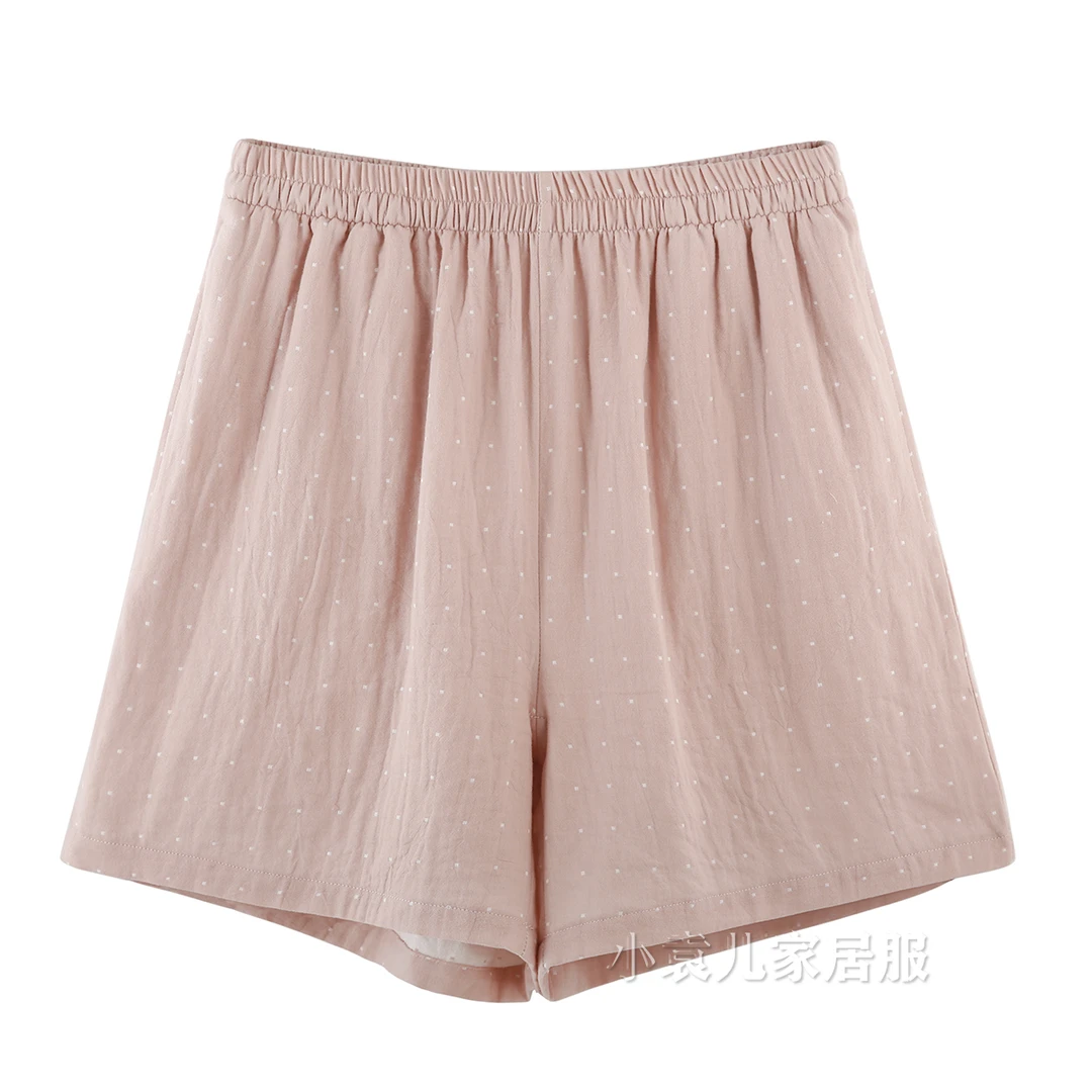 【新品见面礼】双层纱波点单短裤带口袋纯棉全面透气排汗吸湿简约