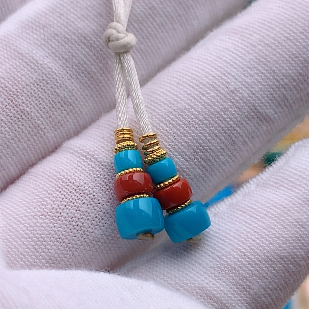 18K金镶嵌绿松石珠宝奇石