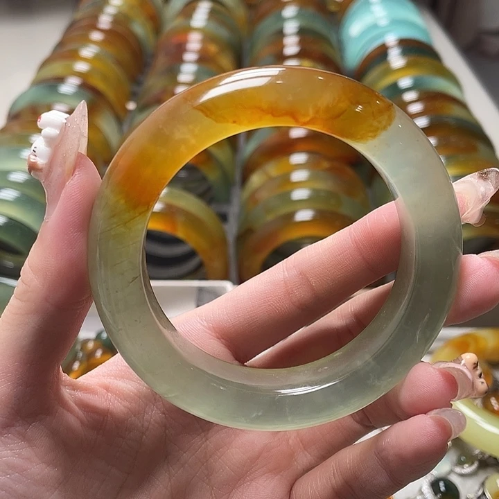 蛇纹石玉未镶嵌手镯56.4