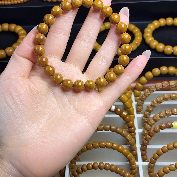 ＿***雷紫金鼠手串实心鼠正圆光珠9.6