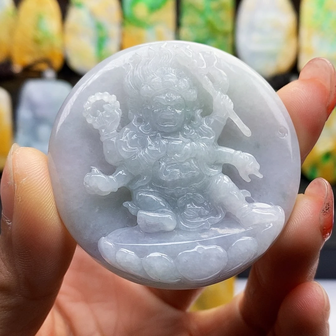 颈饰未镶嵌翡翠翡翠A货一物一证大黑天