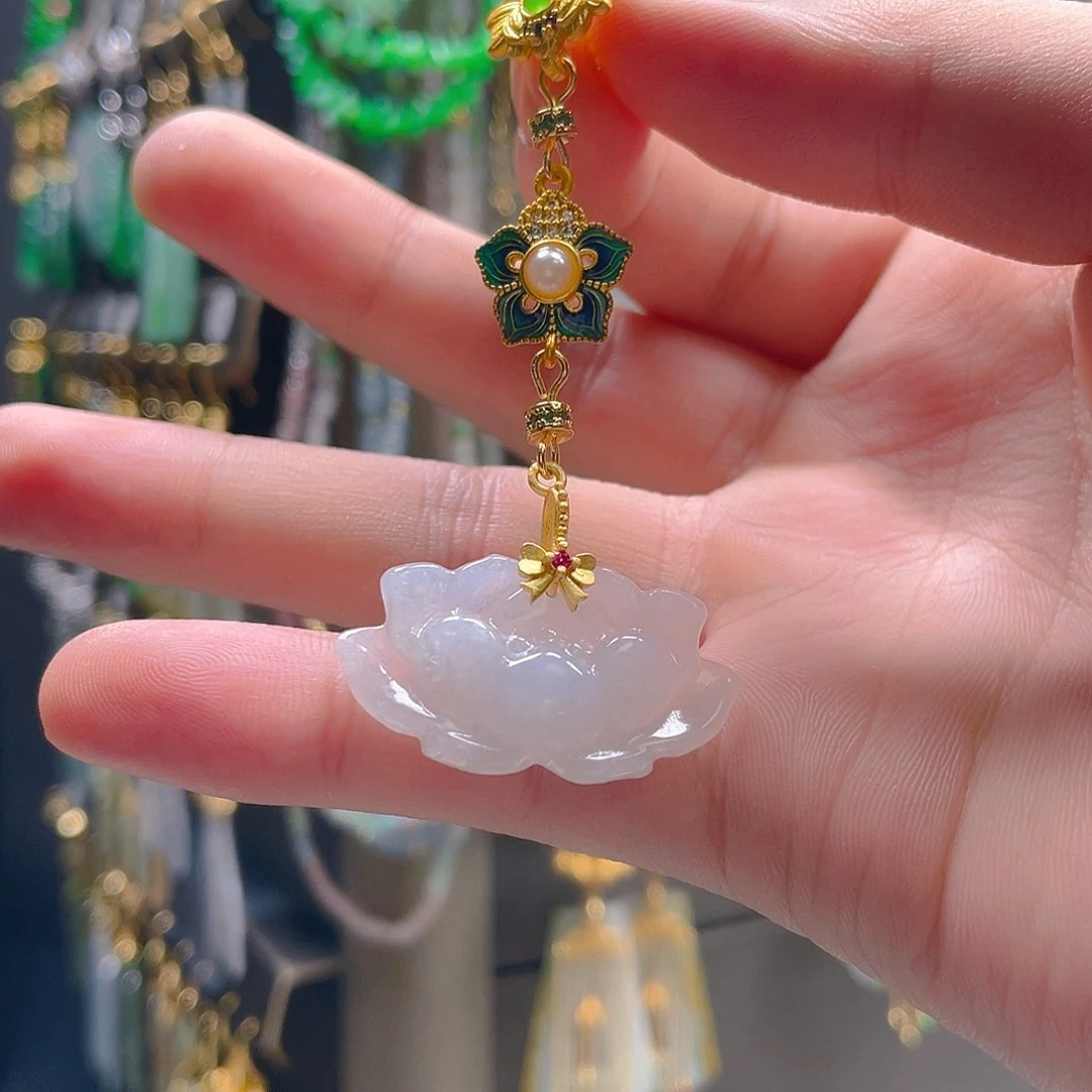 翡翠未镶嵌耳饰翡翠