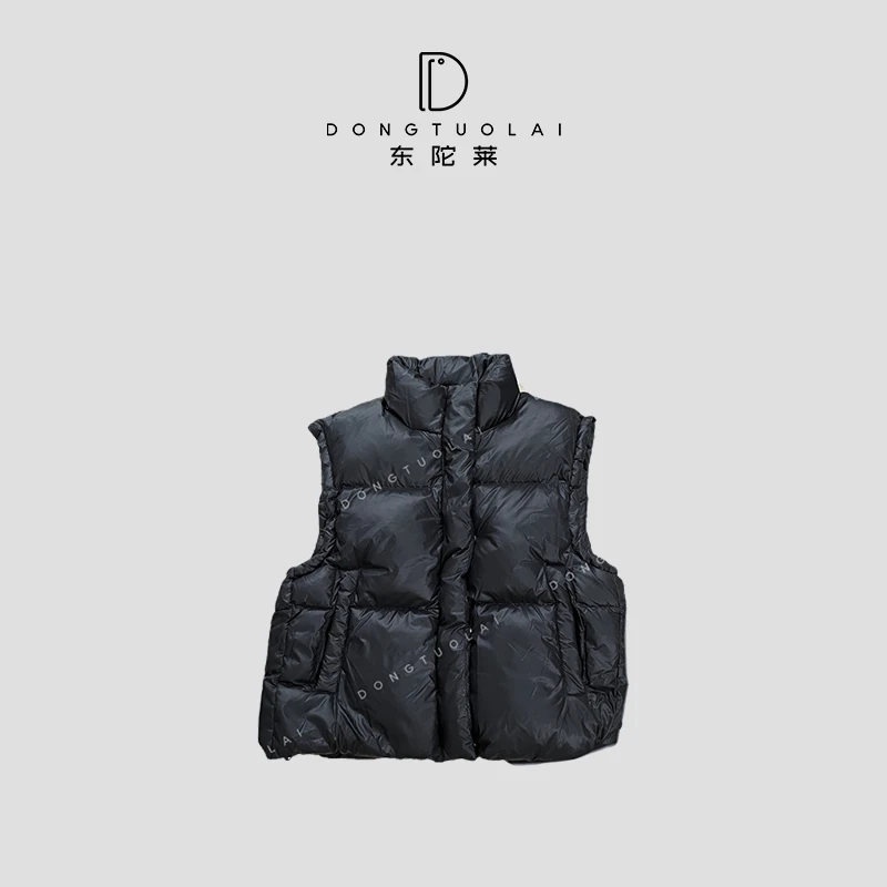 《黑木耳》羽绒服短款舒适时尚休闲黑色秋冬保暖冬季百搭简约马甲