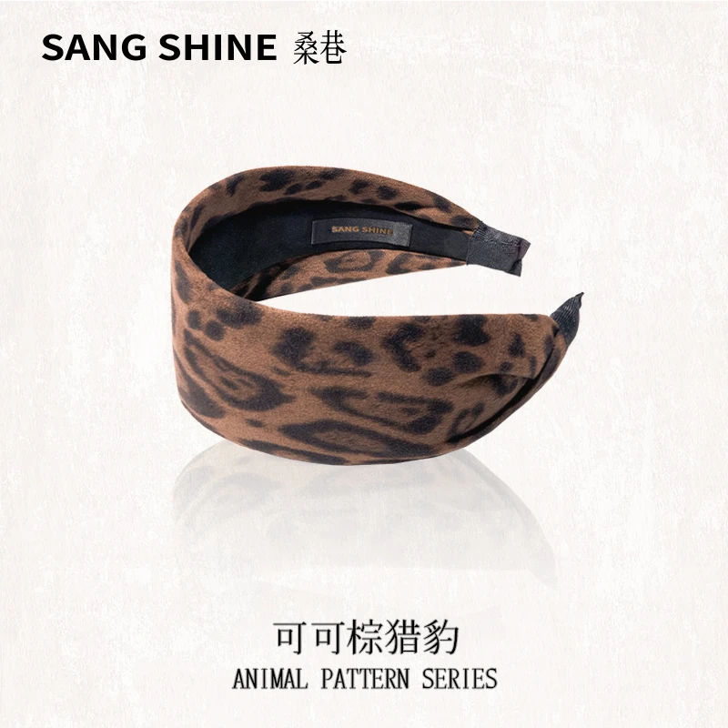 桑巷sangshine小众设计动物纹系列豹纹发箍发圈经典显高颅顶头箍b