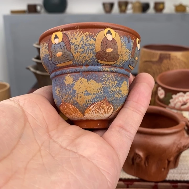 紫砂茶杯無*宜兴紫砂主人杯