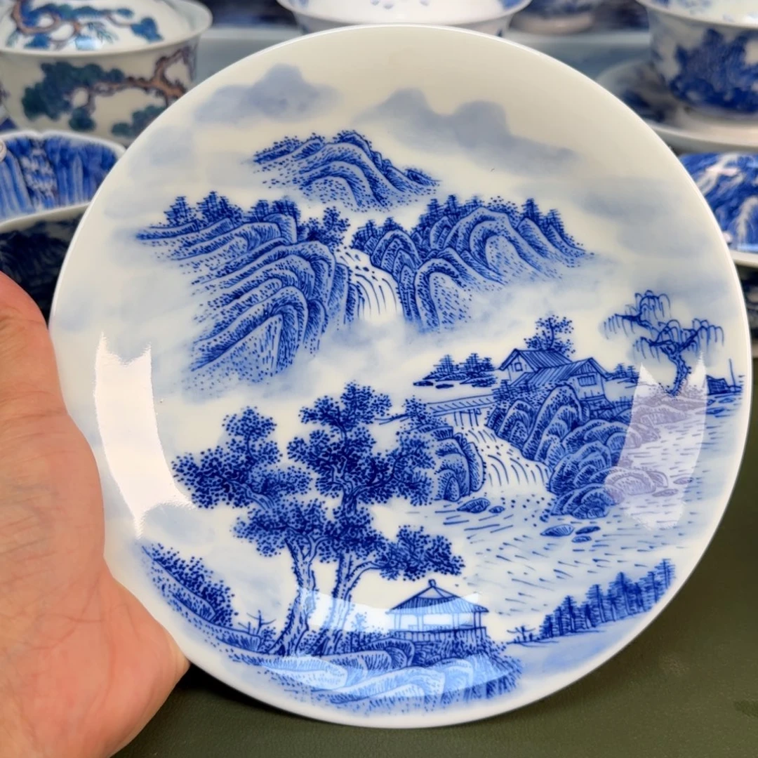 景德镇纯水绘茶具圆圆241