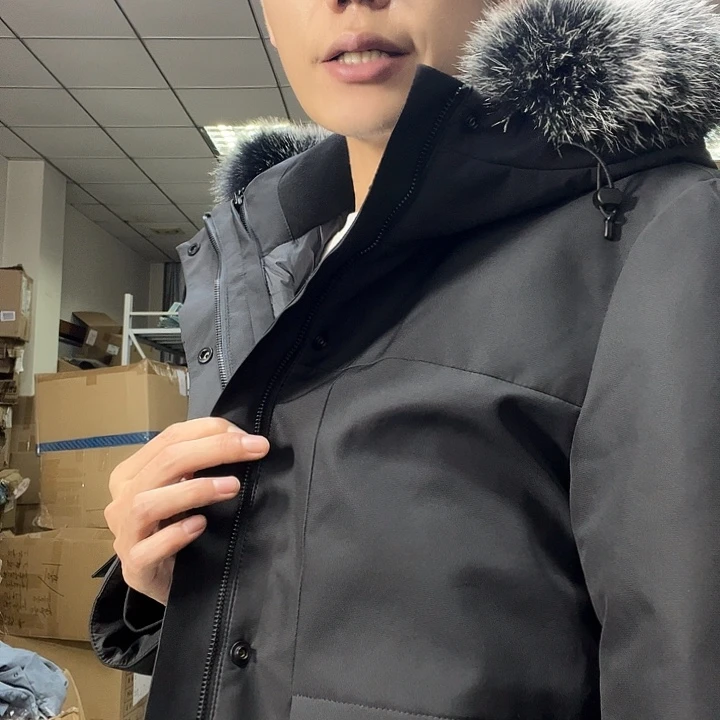 兔毛领男士鸭180码