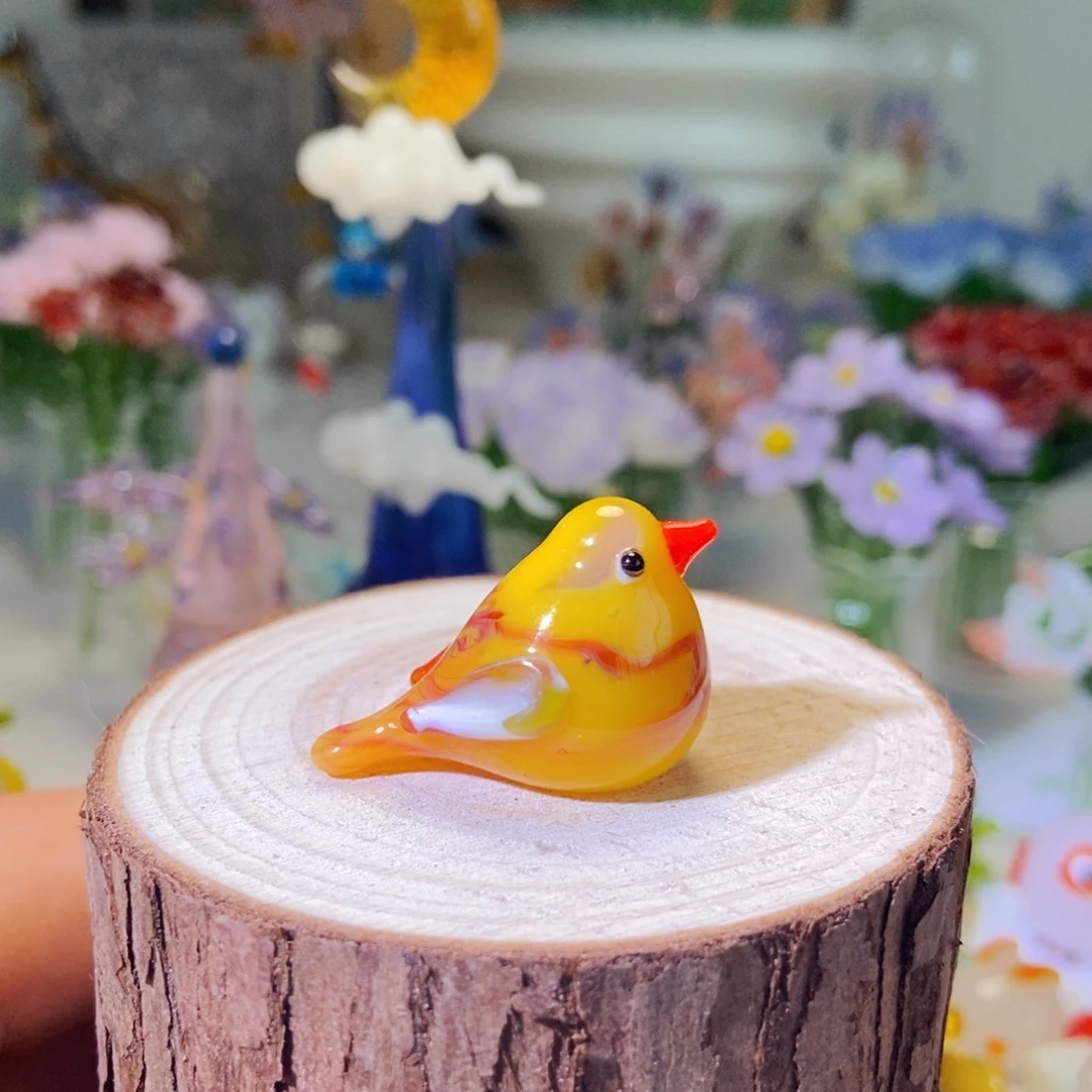 琉璃手工艺品小鸟