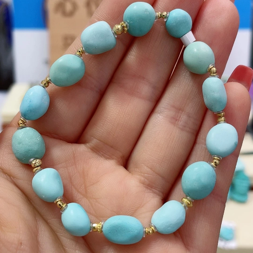 绿松石珠宝奇石18K金镶嵌