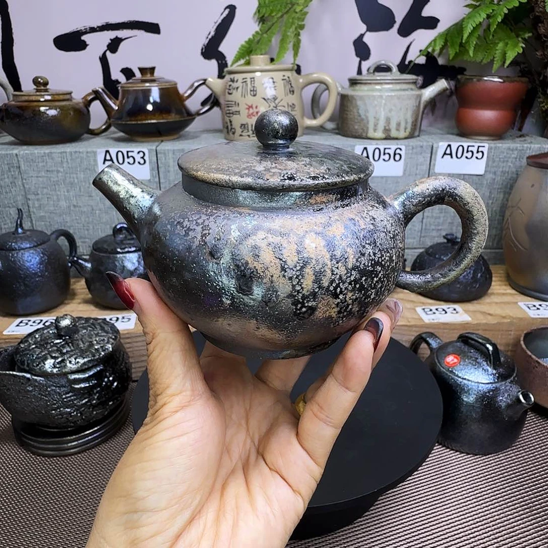 杯建水紫陶柴烧壶微瑕