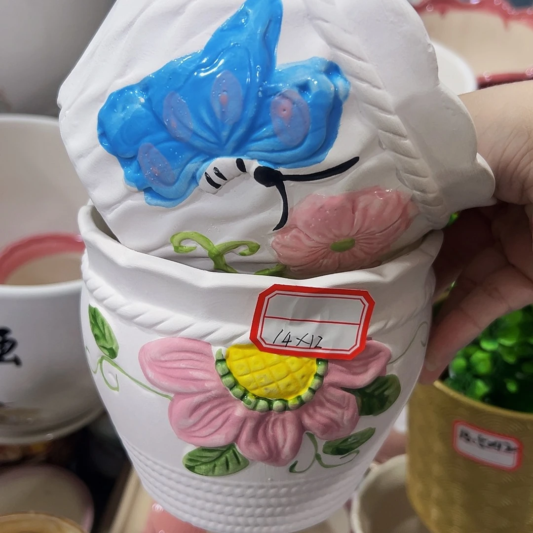 外贸尾单陶瓷花盆凑10米包邮