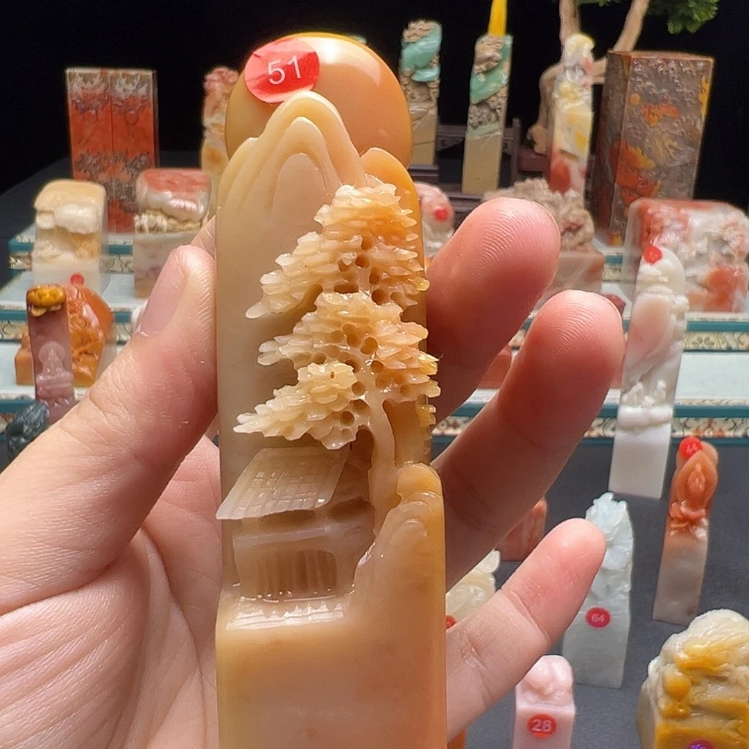 寿山石印石南***遥手工制作