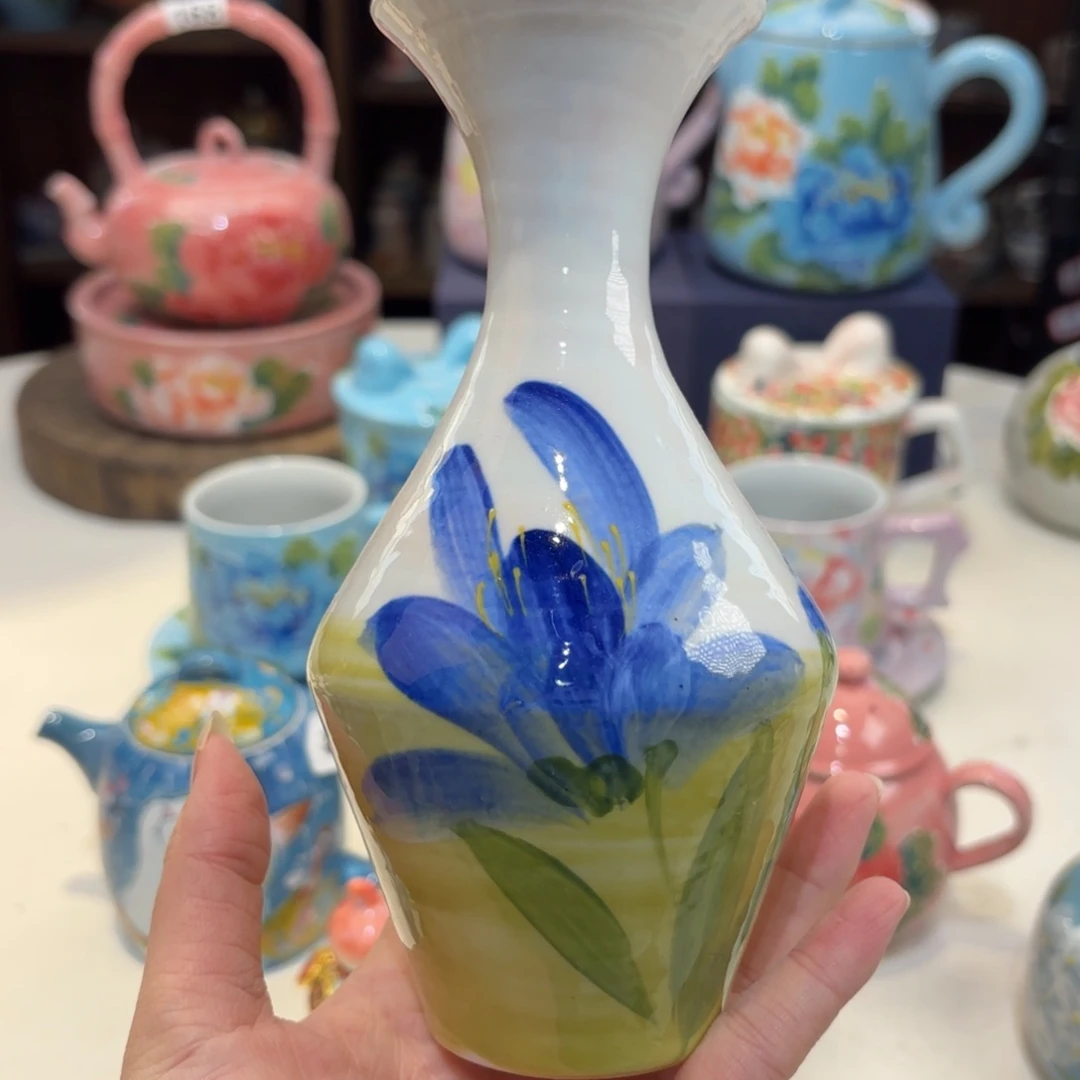 景德镇手绘高温釉下彩陶瓷茶具