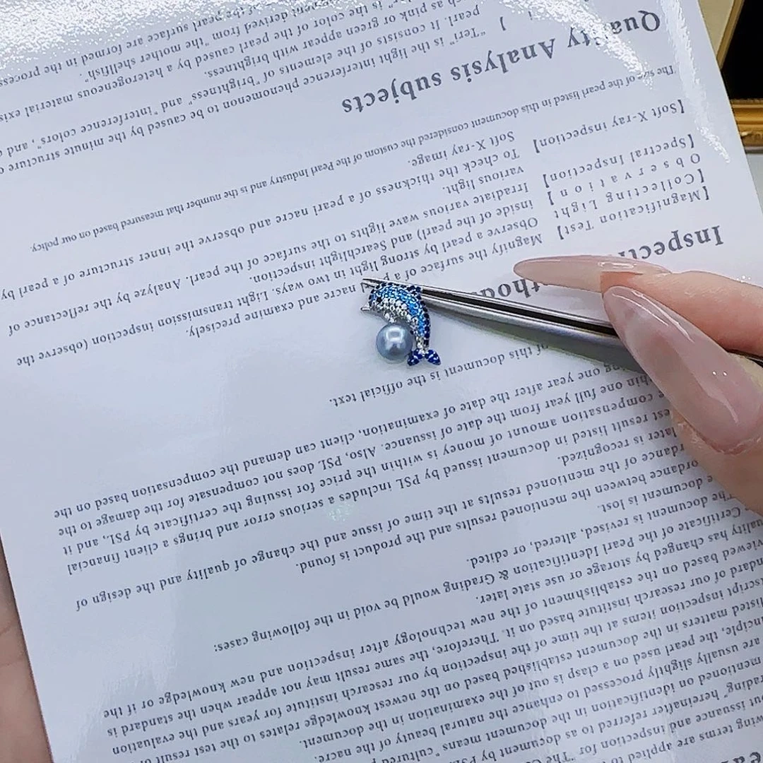 海水珍珠银S925镶嵌颈饰