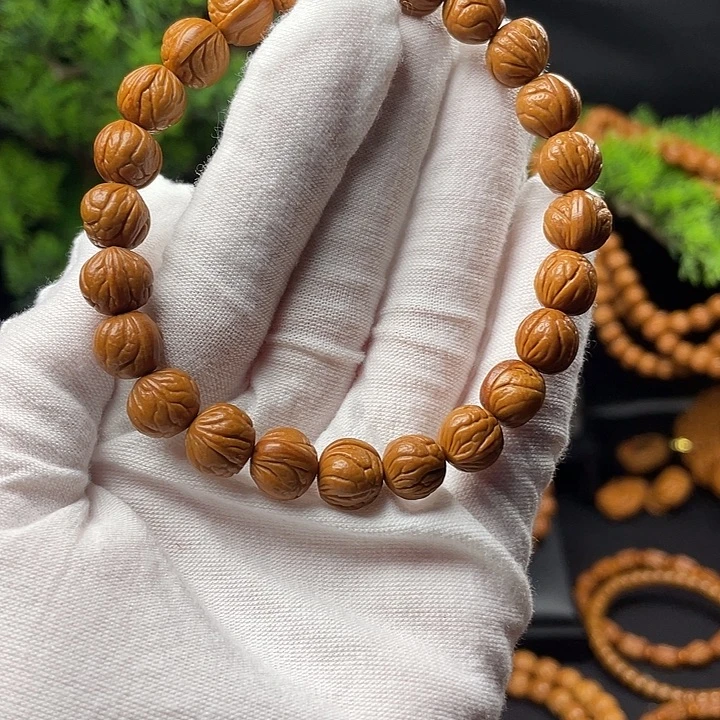 不***华桃核吊坠秦岭龙纹桃核