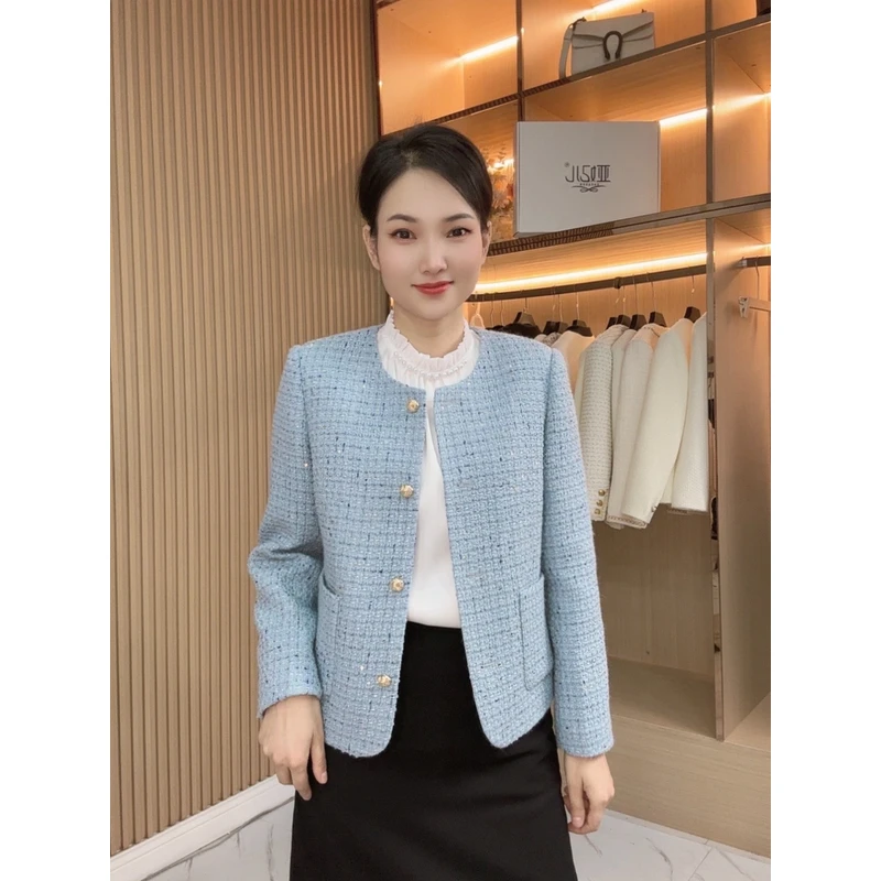 短外套香风外套小香风气质修身短款新款长袖春秋百搭秋季洋气上衣