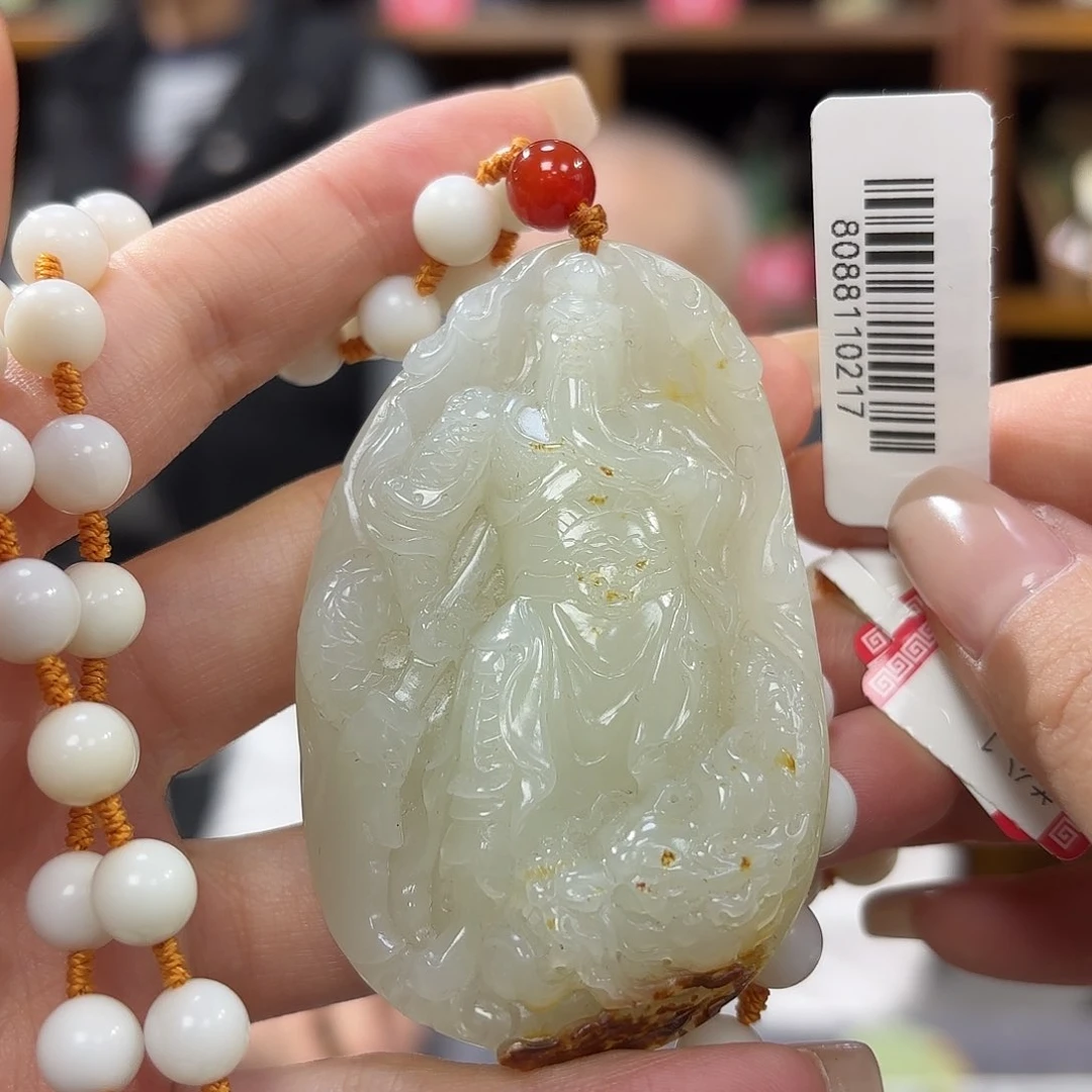 和田玉吊坠关公未镶嵌