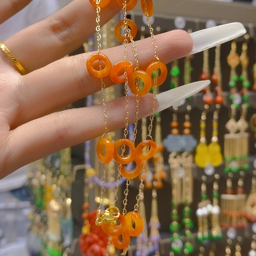 翡翠合金耳饰翡翠