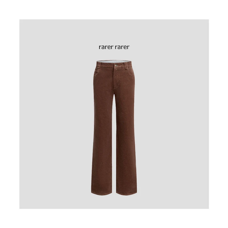 【STYLEONE】2302106 “咖色灯芯绒裤"女装阔腿裤