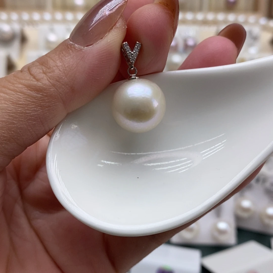淡水珍珠银S925镶嵌颈饰