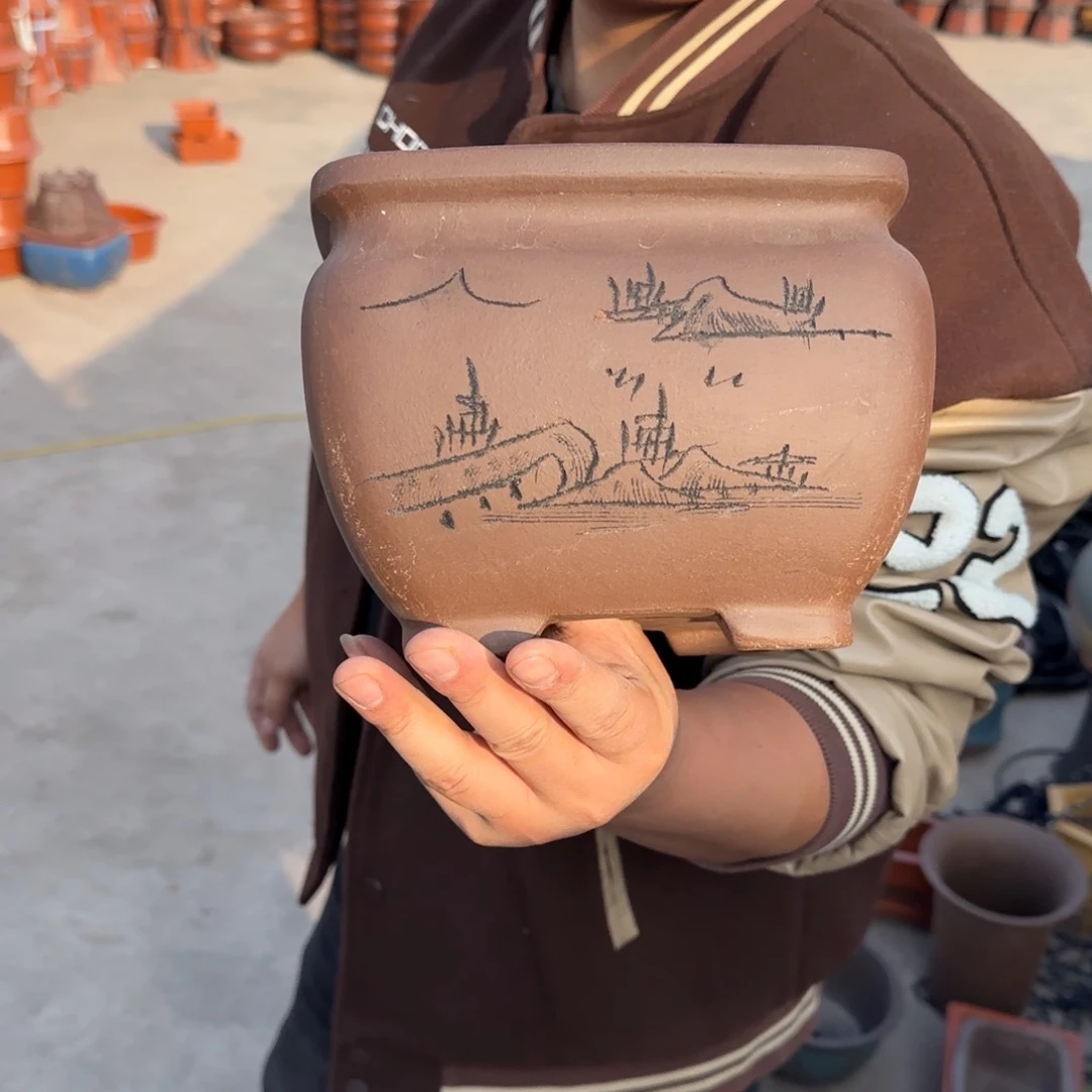 紫砂花盆瑕疵和不