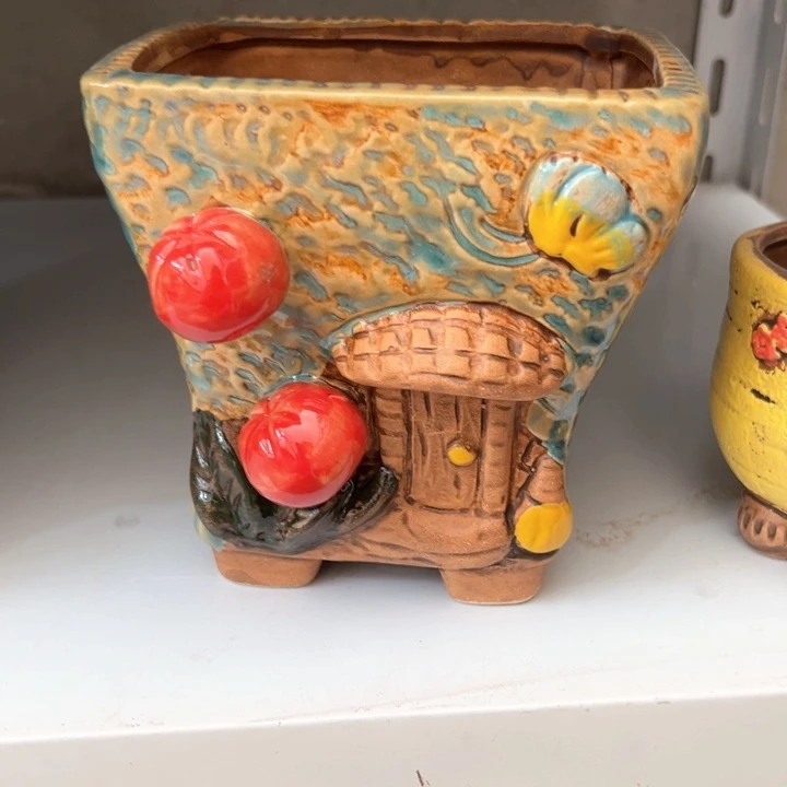 紫砂花盆粗陶材质多肉花盆