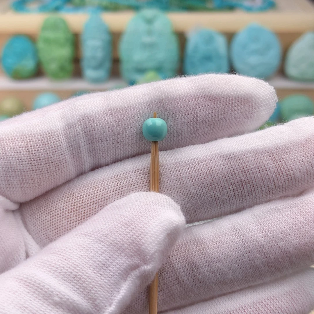 未镶嵌绿松石珠宝奇石5.2mm