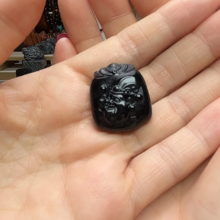 和田玉（墨玉）未镶嵌颈饰财财拍