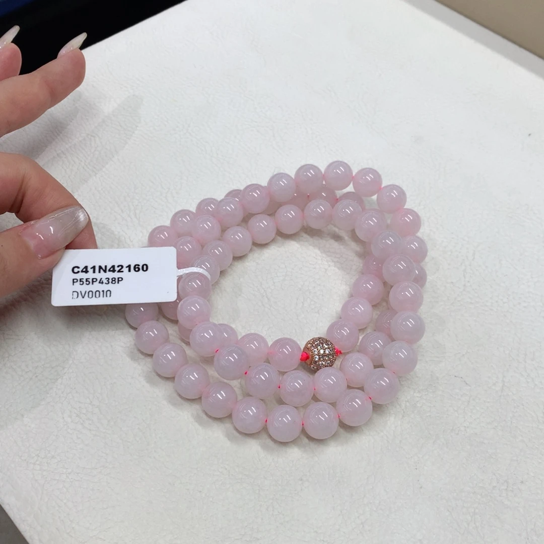 颈饰未镶嵌翡翠粉长串