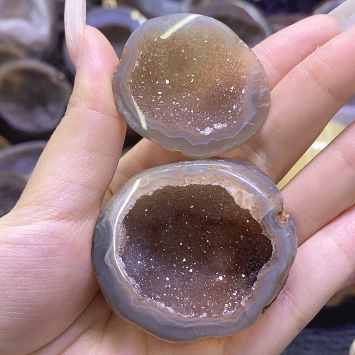 未镶嵌珠宝半成品紫晶红晶盆