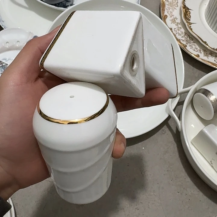 骨瓷微瑕调料罐三个