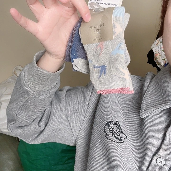 三醋酯纤维Za，4岁儿童袜子两双074