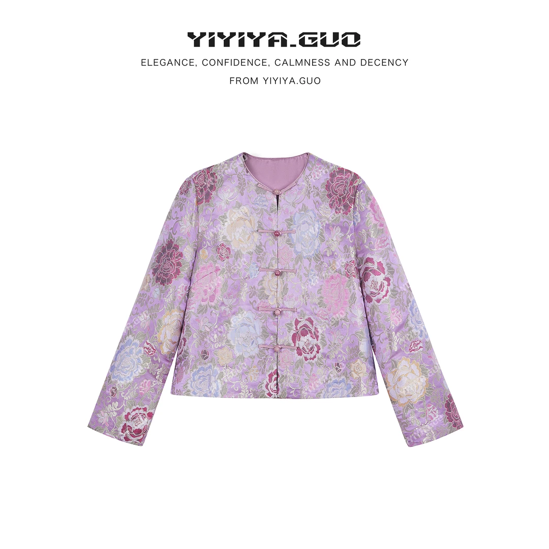 艺艺吖【非遗织金云锦·国色天香】新中式外套2725SS52