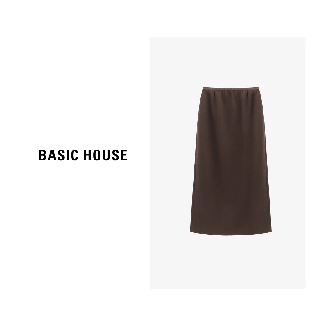 Basic House/百家好简约休闲通勤百搭时尚复古半裙B0625B5JBT2