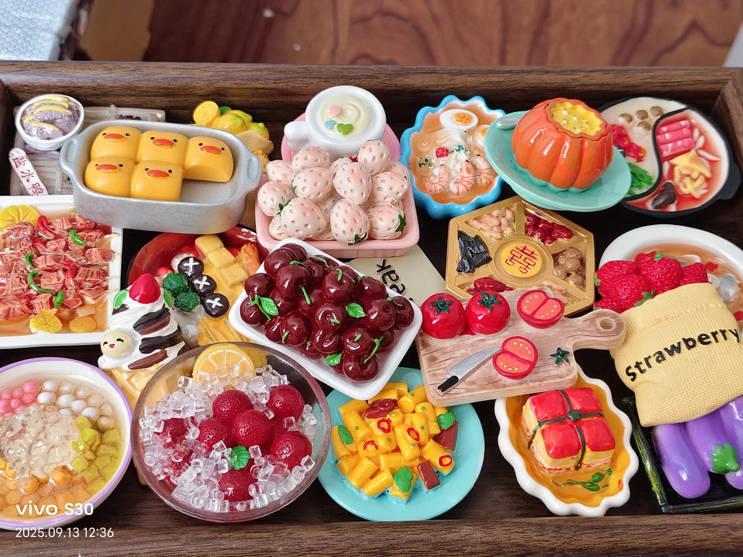 【直播拆】高货树脂立体产品手绘食玩冰箱贴（手工制品，默认微瑕）