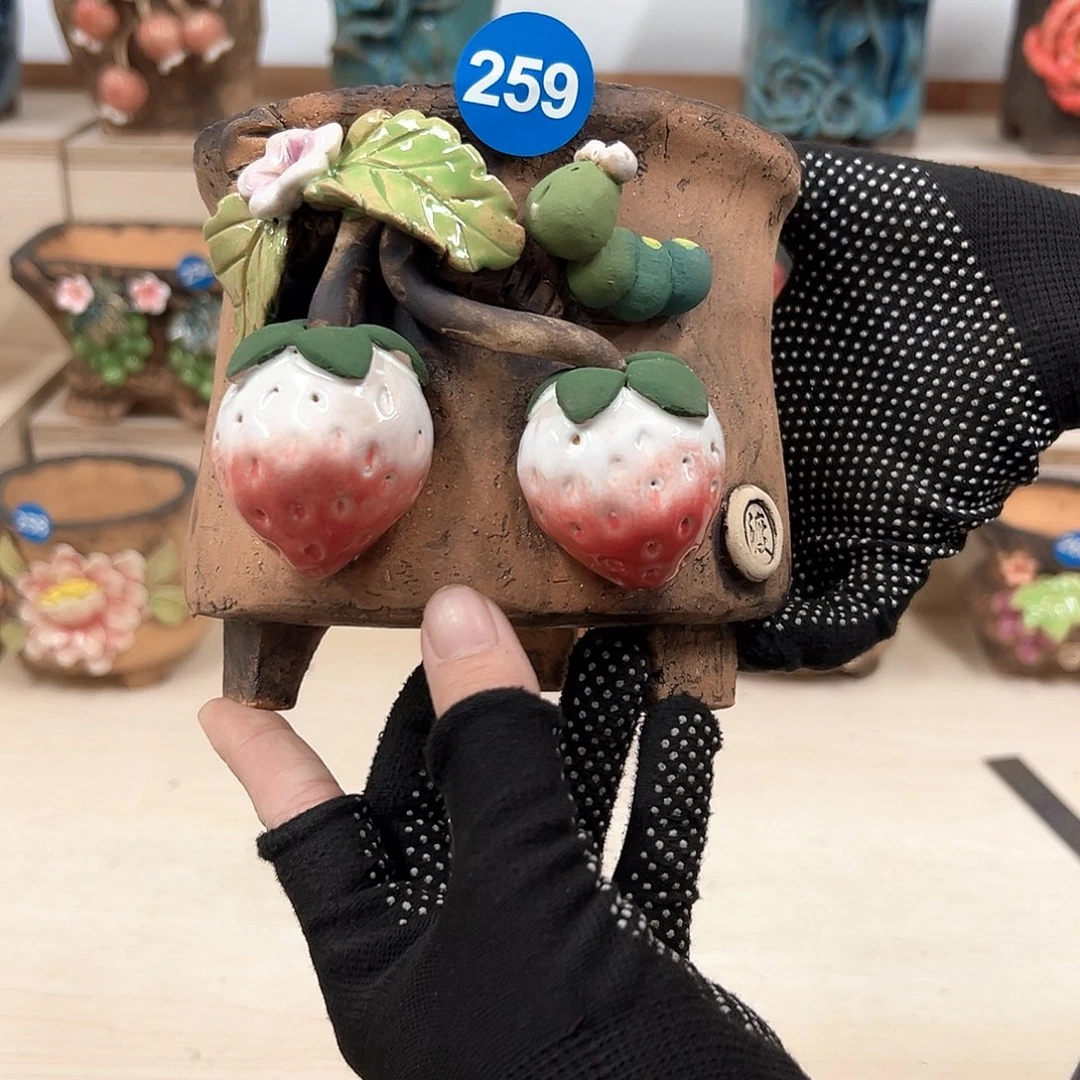 紫砂花盆259号内口12×11外高13