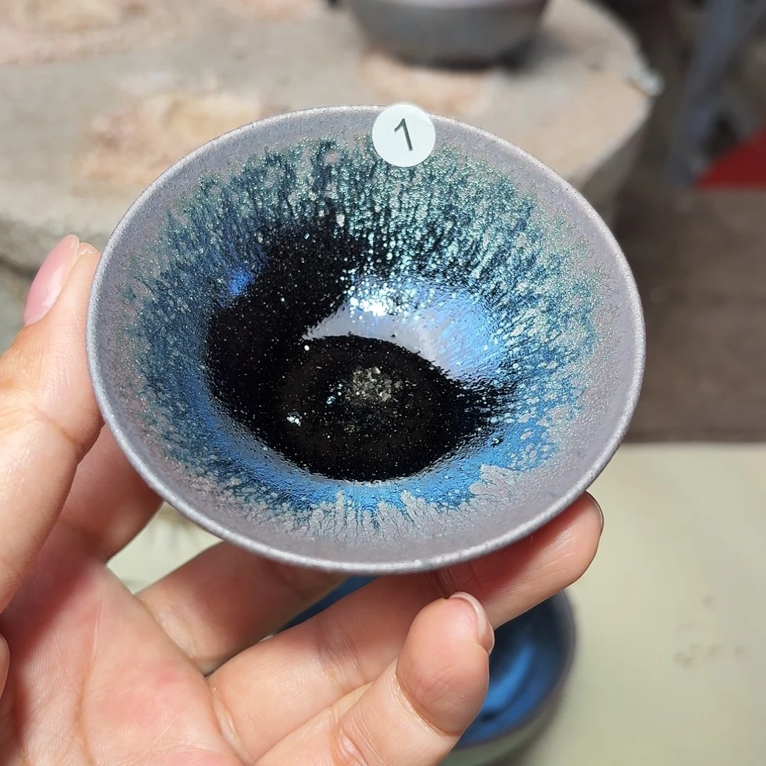 茶盏义兴龙窑建盏落灰烧1